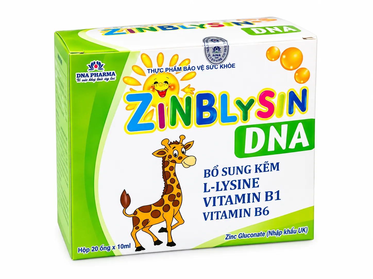Zinblysin DNA - Hộp 20 Ống